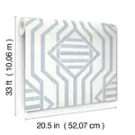 A-Street Prints Essex Dark Blue Geometric Wallpaper - SKU 4147-27403