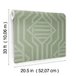 A-Street Prints Essex Green Geometric Wallpaper - SKU 4147-27401