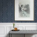 A-Street Prints Essex Navy Geometric Wallpaper - SKU 4147-27402
