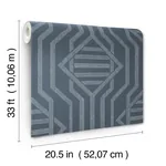 A-Street Prints Essex Navy Geometric Wallpaper - SKU 4147-27402