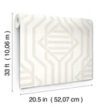 A-Street Prints Essex Wheat Geometric Wallpaper - SKU 4147-27404
