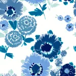 A-Street Prints Essie Blue Painterly Floral Wallpaper - SKU 4081-26324