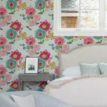 A-Street Prints Essie Pink Painterly Floral Wallpaper - SKU 4081-26326