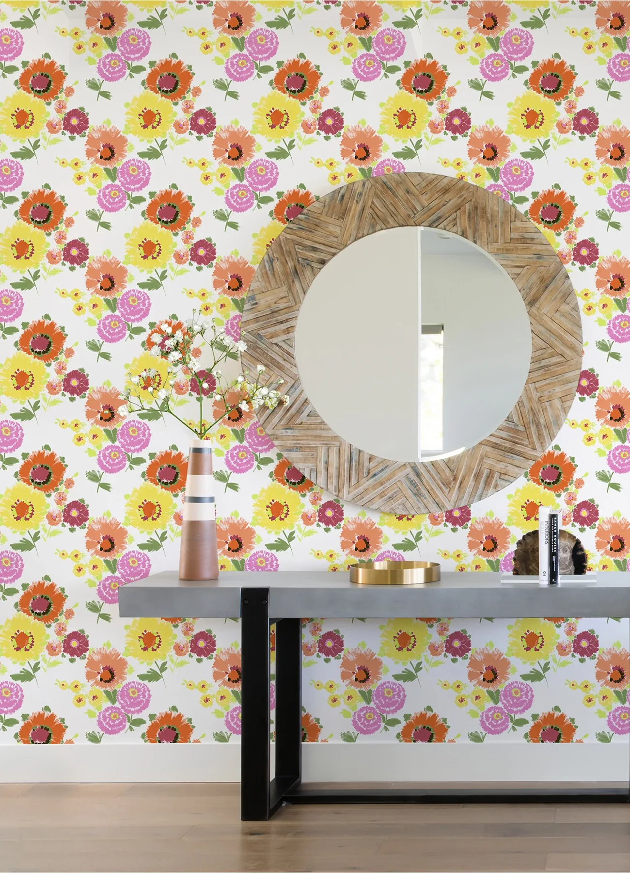 A-Street Prints Essie Yellow Painterly Floral Wallpaper - SKU 4081-26323