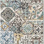 A-Street Prints Estrada Blue Marrakesh Tiles Wallpaper - SKU 2922-22315