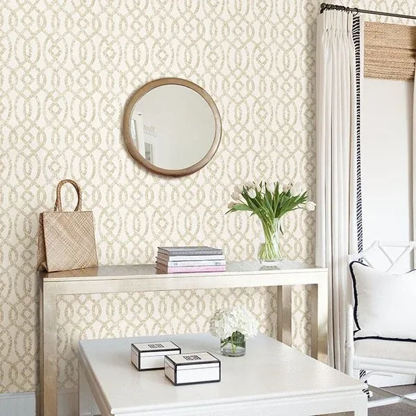 A-Street Prints Ethereal Bronze Trellis Wallpaper - SKU 2793-24724