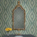 A-Street Prints Ethereal Green Ogee Wallpaper - SKU 2763-24219