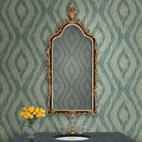 A-Street Prints Ethereal Green Ogee Wallpaper - SKU 2763-24219