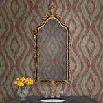 A-Street Prints Ethereal Red Ogee Wallpaper - SKU 2763-24220