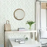 A-Street Prints Ethereal Sea Green Trellis Wallpaper - SKU 2793-24726