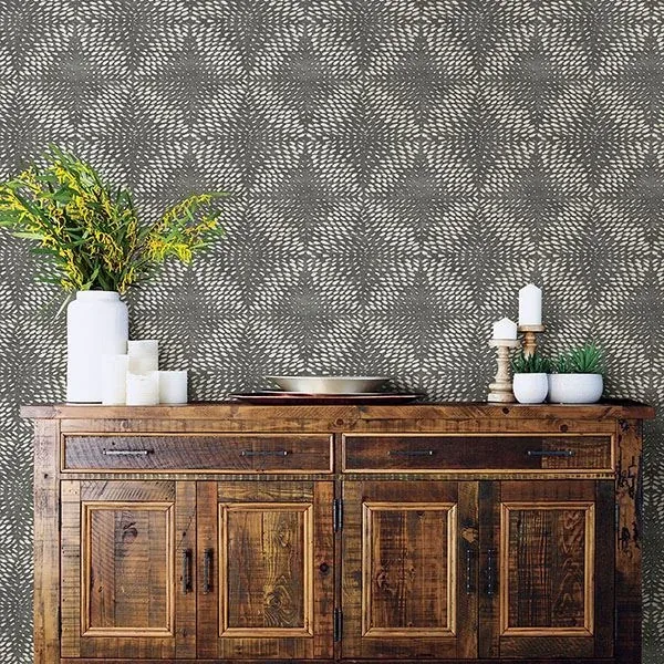 A-Street Prints Ethos Pewter Abstract Wallpaper - SKU 2793-24730