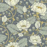 A-Street Prints Eva Blue Lotus Dreams Wallpaper - SKU 4080-83122