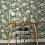 A-Street Prints Eva Blue Lotus Dreams Wallpaper - SKU 4080-83122