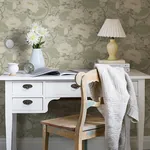 A-Street Prints Eva Light Grey Lotus Dreams Wallpaper - SKU 4080-83124