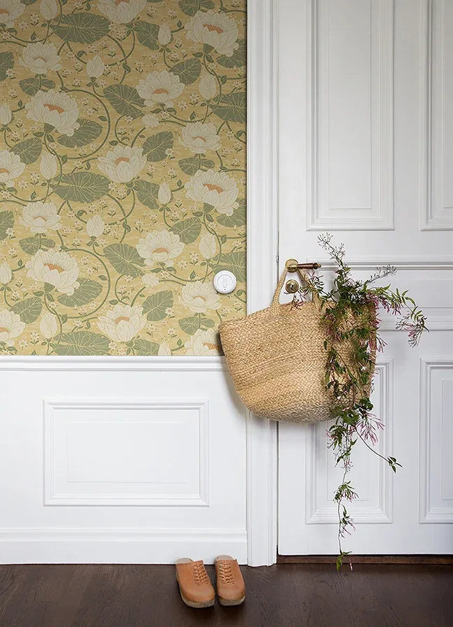 A-Street Prints Eva Light Yellow Lotus Dreams Wallpaper - SKU 4080-83123