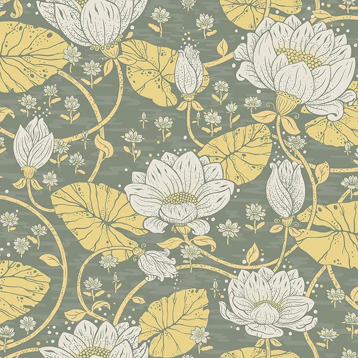4080-83120 | Eva Yellow Lotus Dreams Wallpaper