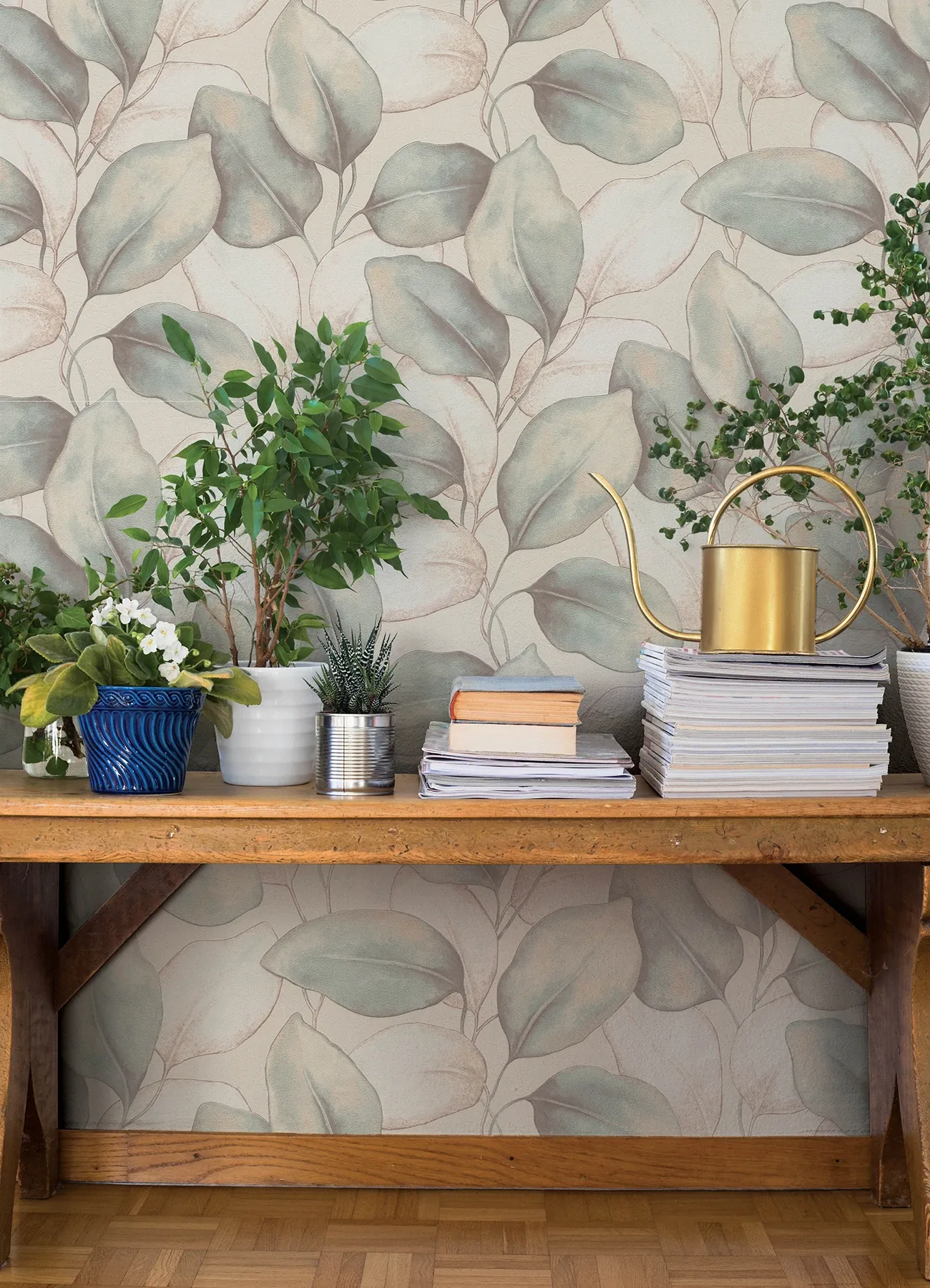 A-Street Prints Evanthe Aqua Vine Wallpaper - SKU 4202-659863