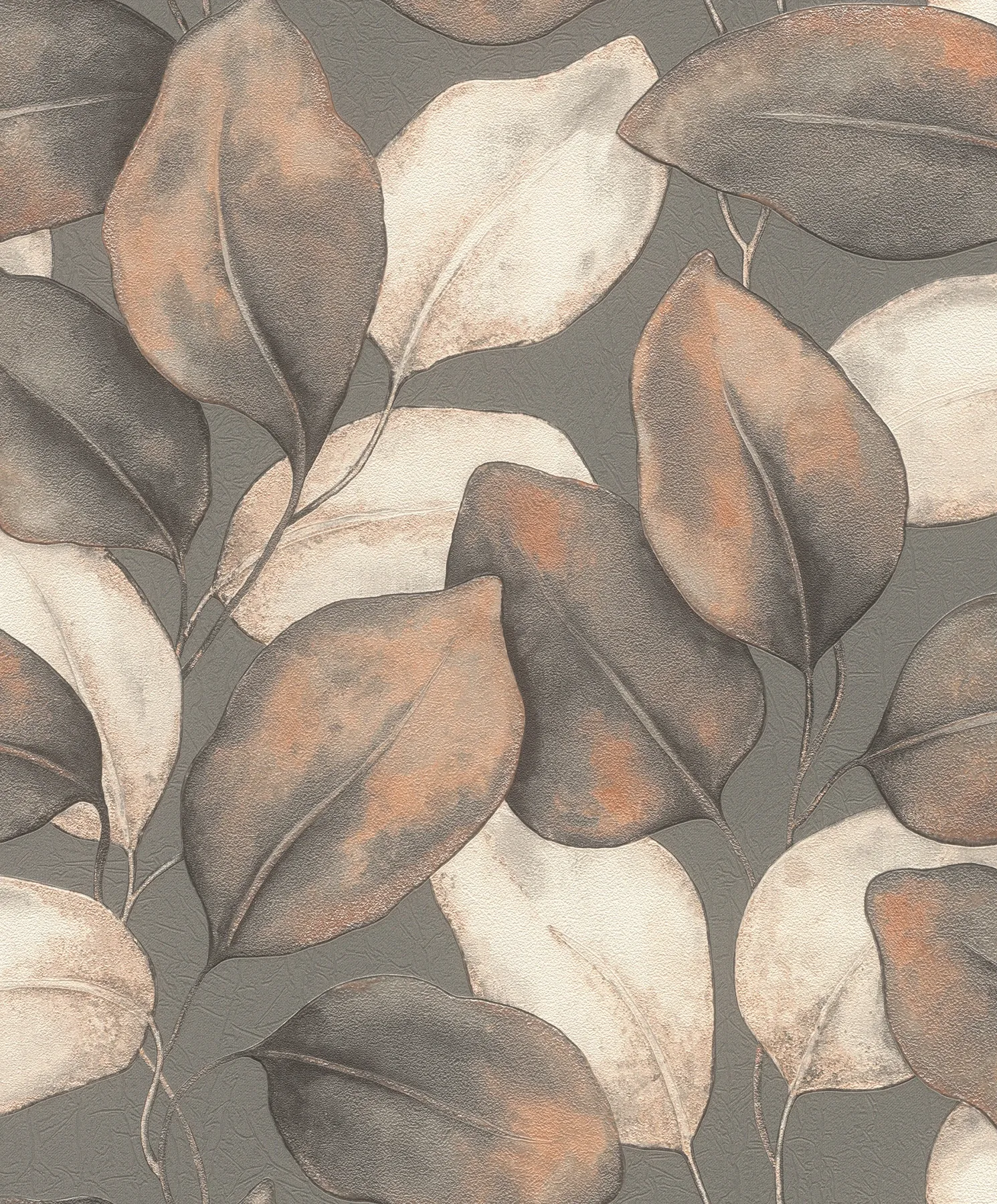 4202-659887 | Evanthe Charcoal Vine Wallpaper