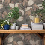 A-Street Prints Evanthe Charcoal Vine Wallpaper - SKU 4202-659887