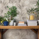 A-Street Prints Evanthe Grey Vine Wallpaper - SKU 4202-659856