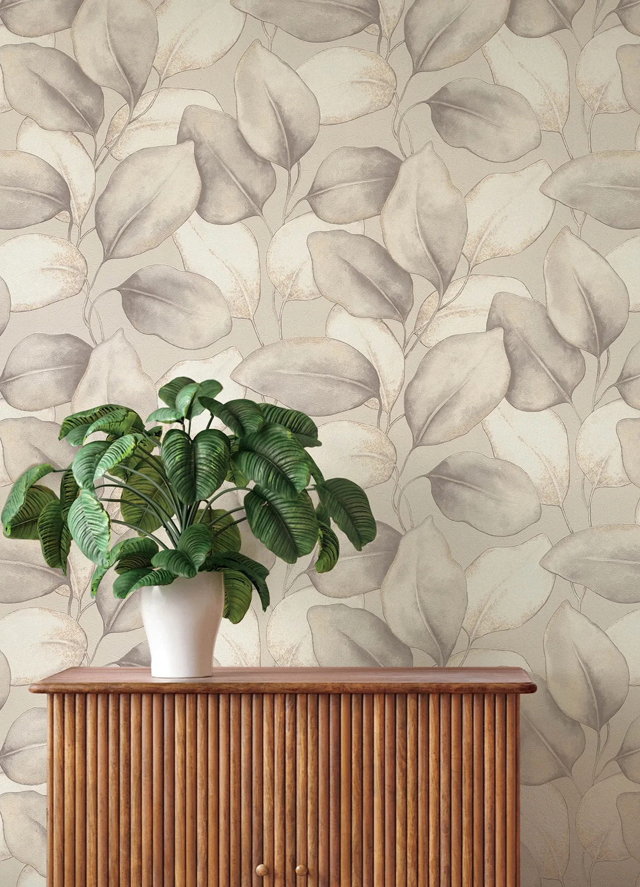 A-Street Prints Evanthe Grey Vine Wallpaper - SKU 4202-659856