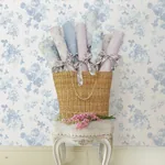 A-Street Prints Everblooming Rosettes Dreamy Sky Cabbage Rose Bouquets Wallpaper - SKU AST4102