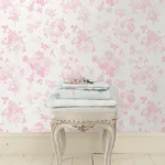 A-Street Prints Everblooming Rosettes Pink Jam Cabbage Rose Bouquets Wallpaper - SKU AST4101
