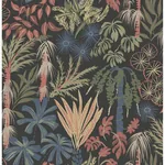 A-Street Prints Everglades Black Botanical Wallpaper - SKU 4172-27483