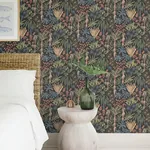 A-Street Prints Everglades Black Botanical Wallpaper - SKU 4172-27483