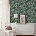 A-Street Prints Everglades Dark Green Botanical Wallpaper - SKU 4172-27480