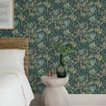 A-Street Prints Everglades Dark Green Botanical Wallpaper - SKU 4172-27480
