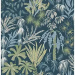 A-Street Prints Everglades Teal Botanical Wallpaper - SKU 4172-27482