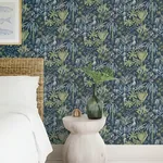 A-Street Prints Everglades Teal Botanical Wallpaper - SKU 4172-27482