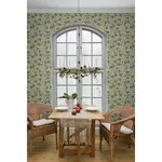 A-Street Prints Ewald Turquoise Garden Vines Wallpaper - SKU 2932-65123