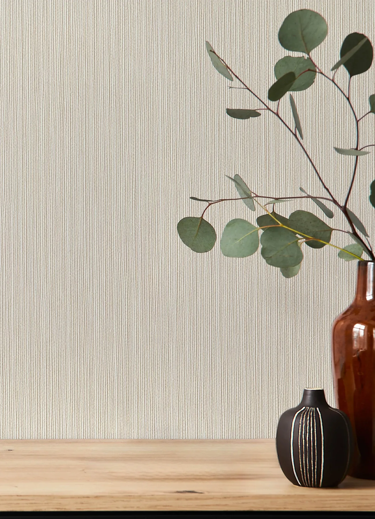 A-Street Prints Ewan Bone Textured Stripe Wallpaper - SKU 4202-537628