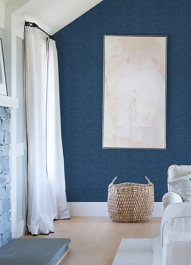 A-Street Prints Exhale Dark Blue Texture Wallpaper - SKU 4046-24120