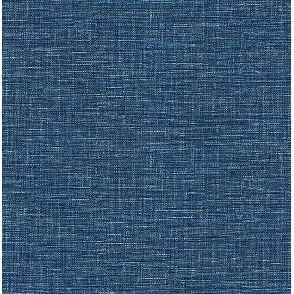 2744-24120 | Exhale Denim Faux Grasscloth Wallpaper