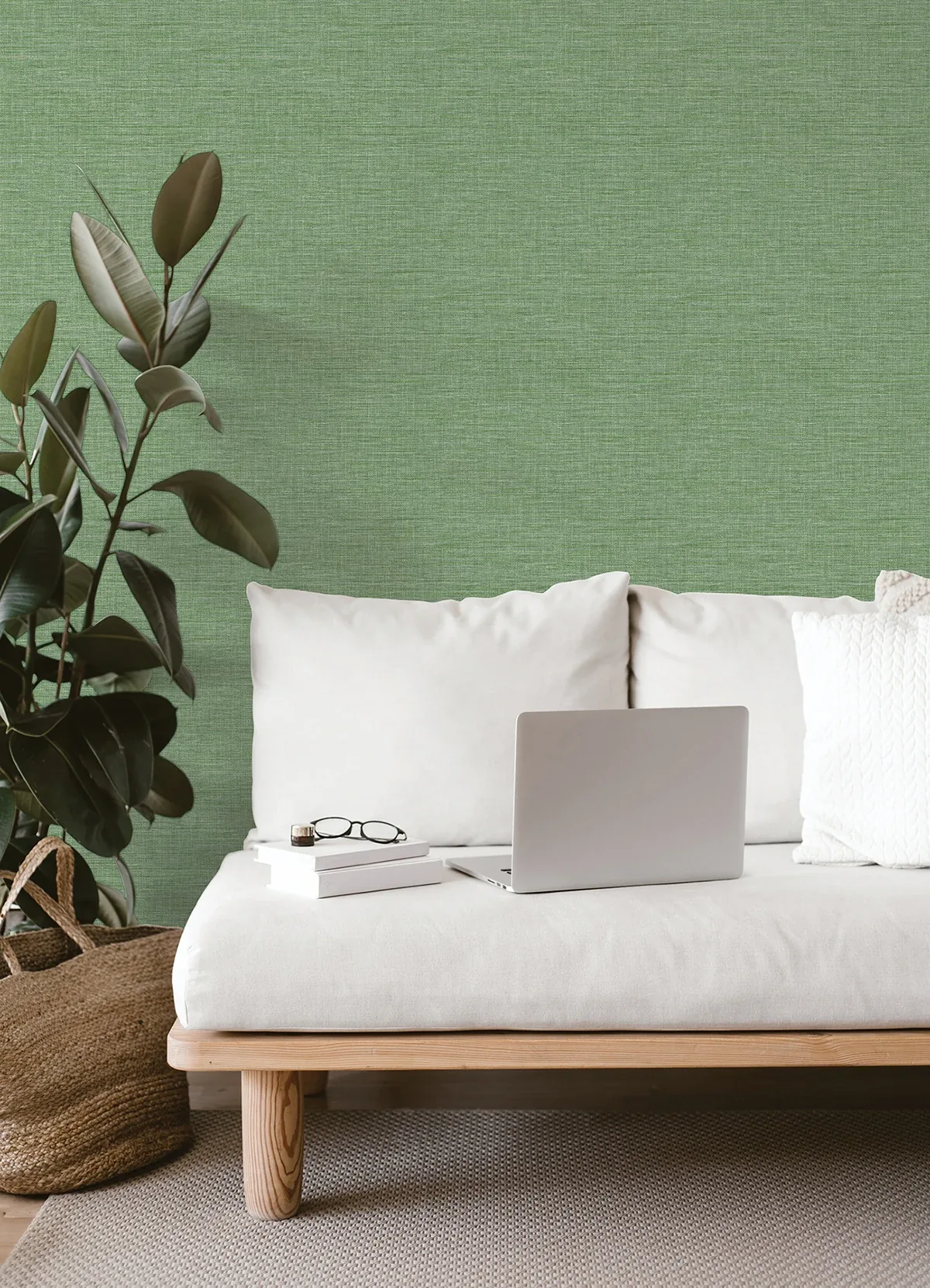 A-Street Prints Exhale Green Texture Wallpaper - SKU 4014-26458