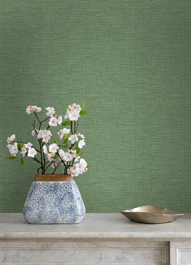 A-Street Prints Exhale Green Texture Wallpaper - SKU 4046-26458
