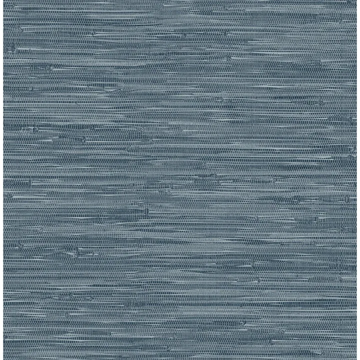 4147-27260 | Exhale Indigo Woven Faux Grasscloth Wallpaper