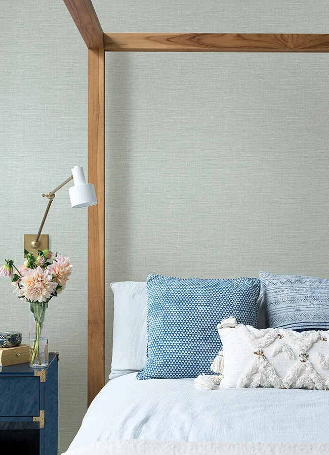 A-Street Prints Exhale Light Blue Texture Wallpaper - SKU 4046-25850