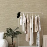 A-Street Prints Exhale Light Brown Woven Faux Grasscloth Wallpaper - SKU 4147-27259
