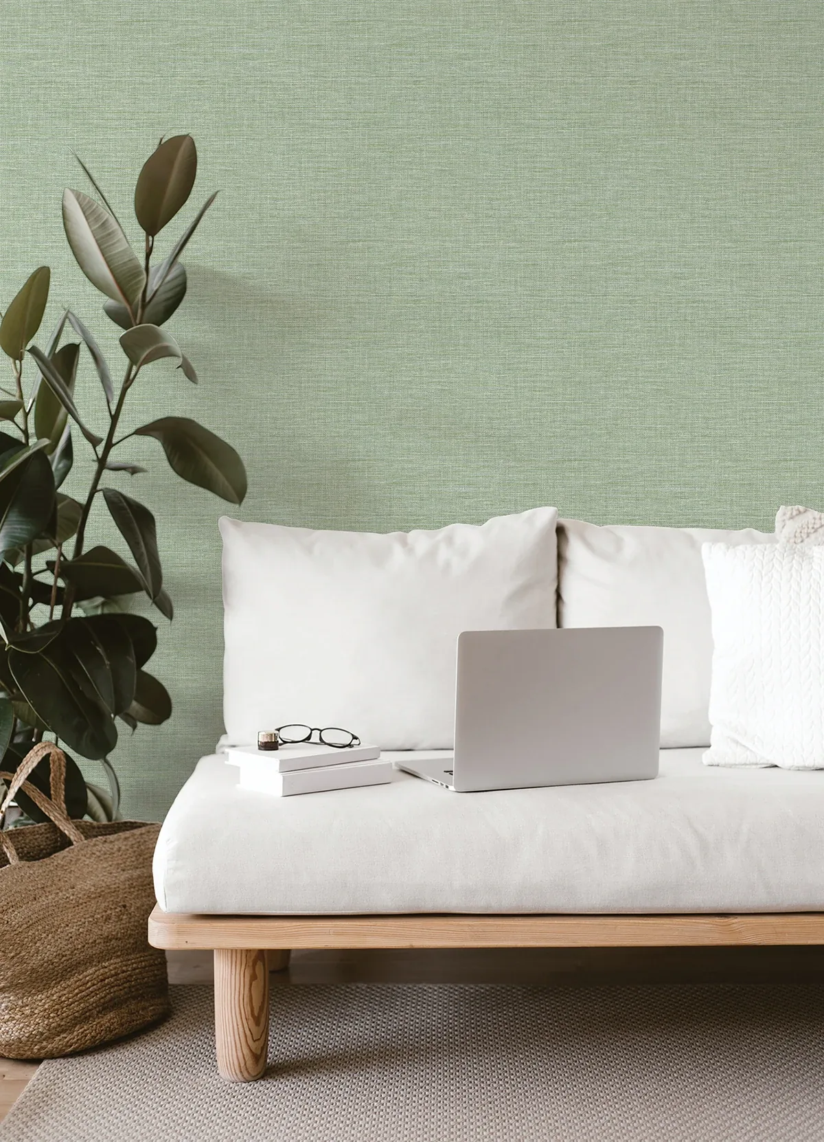 A-Street Prints Exhale Light Green Texture Wallpaper - SKU 4014-26457