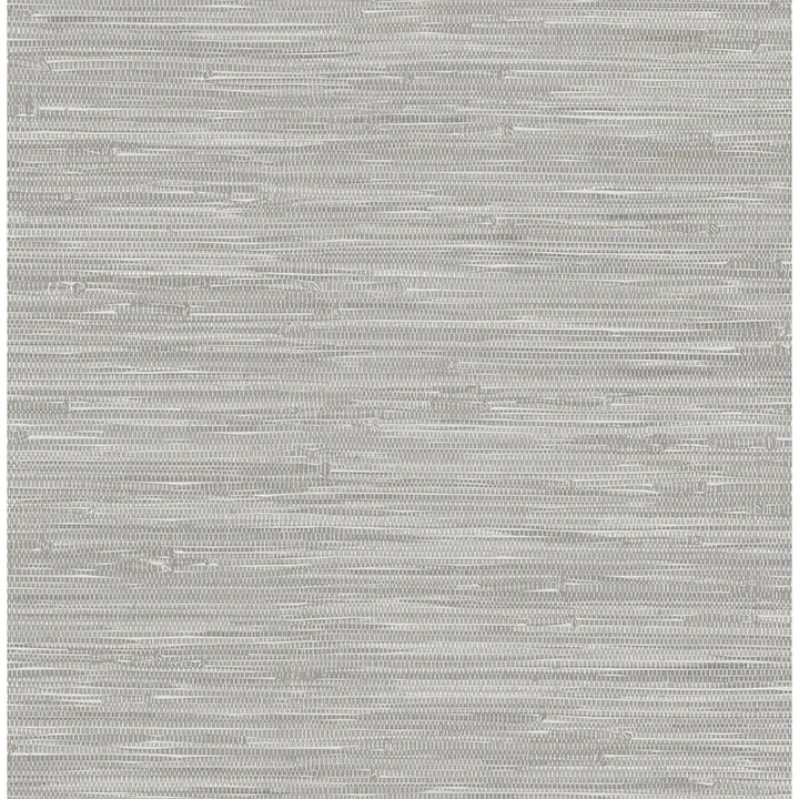 A-Street Prints Exhale Light Grey Woven Faux Grasscloth Wallpaper - SKU 4146-27263