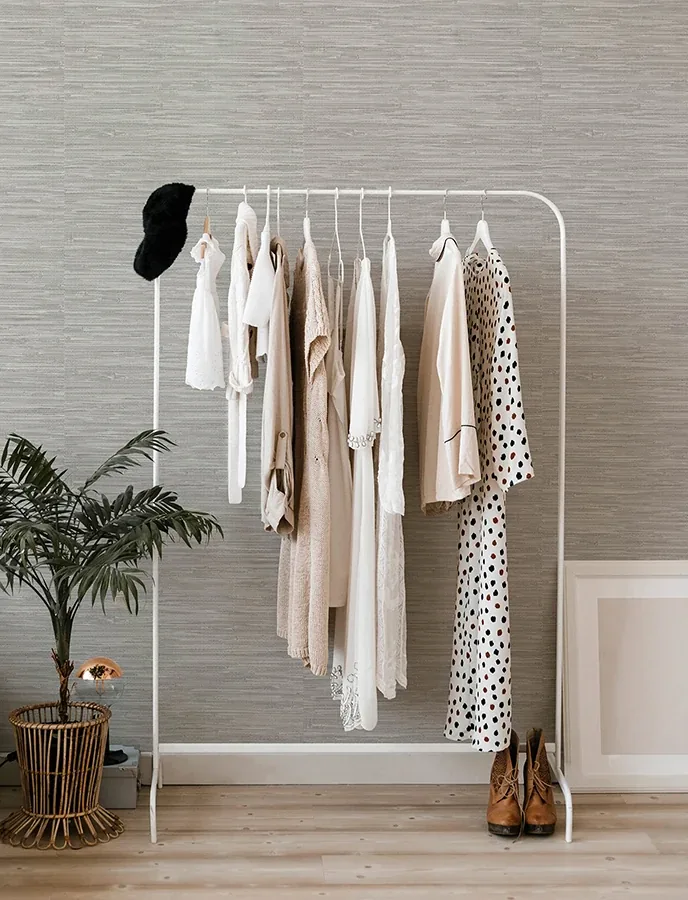 A-Street Prints Exhale Light Grey Woven Faux Grasscloth Wallpaper - SKU 4146-27263