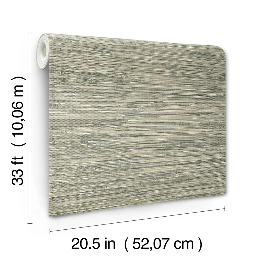 A-Street Prints Exhale Moss Woven Faux Grasscloth Wallpaper - SKU 4147-27261