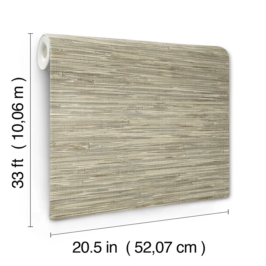 A-Street Prints Exhale Olive Woven Faux Grasscloth Wallpaper - SKU 4147-27262