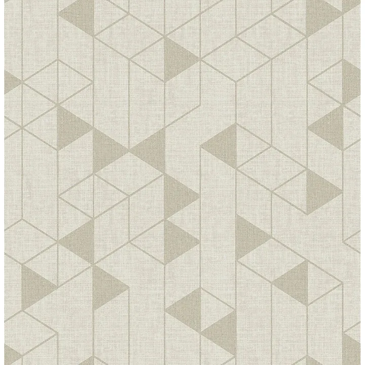 A-Street Prints Fairbank Champagne Linen Geometric Wallpaper - SKU 4034-26770