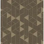 A-Street Prints Fairbank Chocolate Linen Geometric Wallpaper - SKU 4034-26773