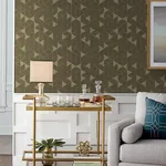 A-Street Prints Fairbank Chocolate Linen Geometric Wallpaper - SKU 4034-26773